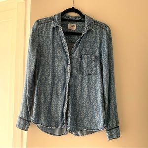 Holding Horses Indigo Pattern Shirt from Anthropologie